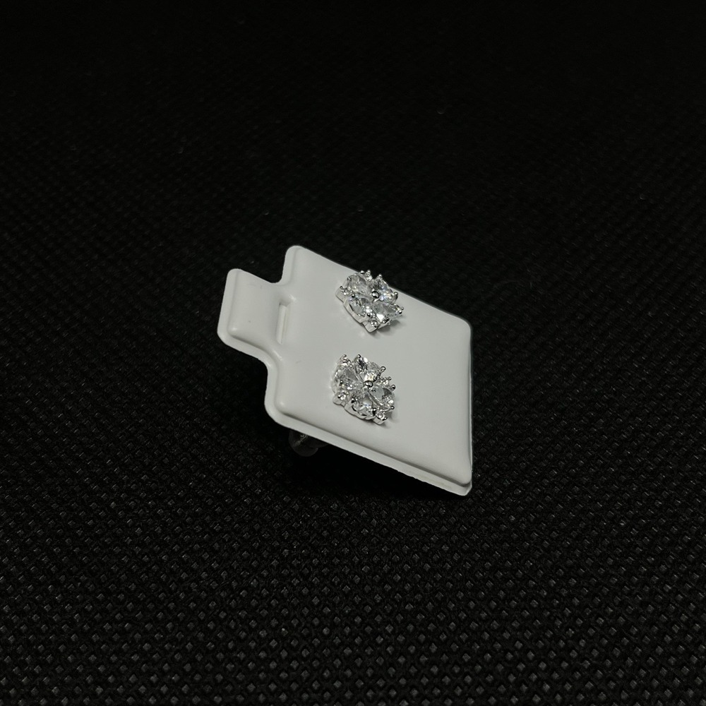 Pendientes De‎ Plata 925 Con Diseño De Flor - Picture 2 of 5